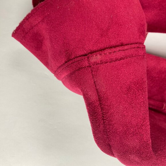 J. Jill Jacket Women's Size Small Faux Suede Burgandy - Picture 11 of 16